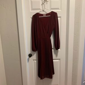Burgundy dress